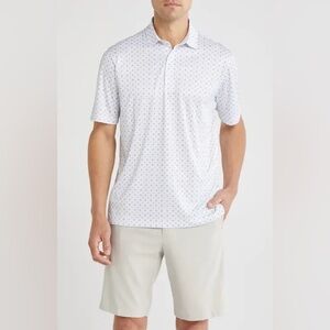 Greg Norman X-Lite River Drive Shirt Polo Short Sleeve Golf Apparel, Sz L